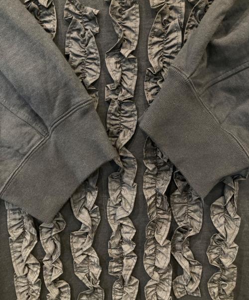 H.A.K（ハク）H.A.K (ハク) ハイゲージミニ裏毛＋ナイロンタフタ フリルチュニックプルオーバー 1010-190-2308 レッド サイズ:M (US 6)の古着・服飾アイテム