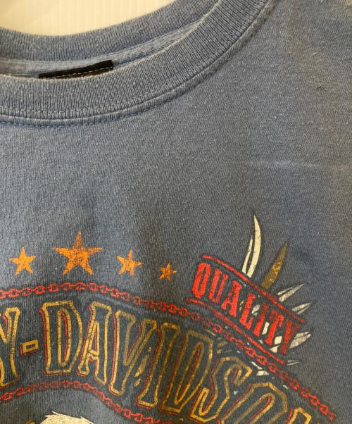 HARLEY-DAVIDSON（ハーレーダビッドソン）HARLEY-DAVIDSON (ハーレーダビッドソン) プリントTシャツ ブルー サイズ:表記がないため不明の古着・服飾アイテム
