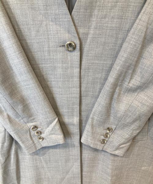 C+（シー）C+ (シー) ノーカラーコート グレー サイズ:FREEの古着・服飾アイテム