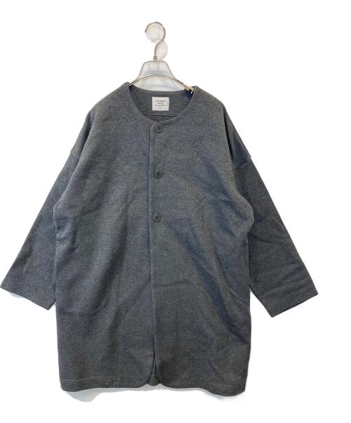 GRANDMA MAMA DAUGHTER（グランマママドーター）GRANDMA MAMA DAUGHTER (グランマママドーター) ノーカラーコーディガン　GC2135431 グレー サイズ:SIZE 2の古着・服飾アイテム