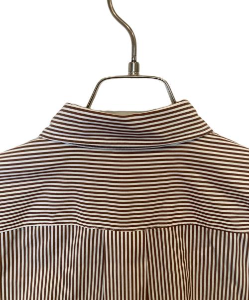 SO SHOP & HOSTEL（ソーショップ＆ホステ）SO SHOP & HOSTEL (ソーショップ＆ホステ) ストライプシャツ ブラウン サイズ:Lの古着・服飾アイテム