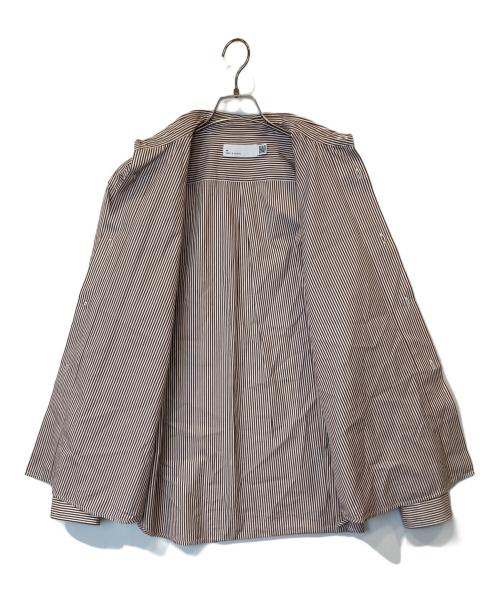 SO SHOP & HOSTEL（ソーショップ＆ホステ）SO SHOP & HOSTEL (ソーショップ＆ホステ) ストライプシャツ ブラウン サイズ:Lの古着・服飾アイテム