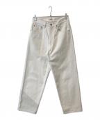 AURALEEオーラリー）の古着「HARD TWIST DENIM WIDE PANTS A9AP02DM」｜ホワイト