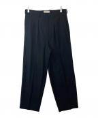 YOKEヨーク）の古着「CUT-OFF 1TUCK WIDE TROUSERS YK19AW0053P パンツ」｜ブラック