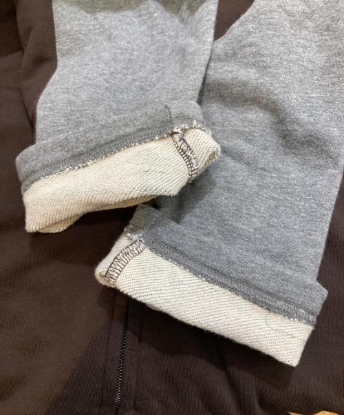 BOSS HUGO BOSS（ボス ヒューゴボス）BOSS HUGO BOSS (ボス ヒューゴボス) ジップアップスウェット ブラウン×グレー サイズ:Lの古着・服飾アイテム
