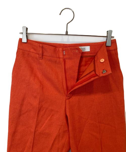 Loulou Willoughby（ルルウィルビー）Loulou Willoughby (ルルウィルビー) ブライトリネンテーパードパンツ オレンジ サイズ:2の古着・服飾アイテム