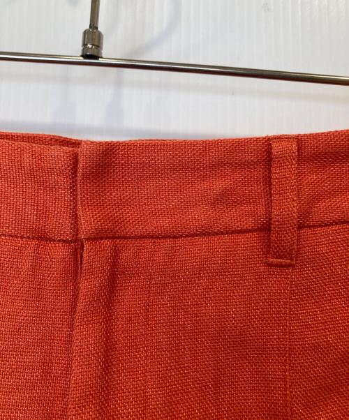 Loulou Willoughby（ルルウィルビー）Loulou Willoughby (ルルウィルビー) ブライトリネンテーパードパンツ オレンジ サイズ:2の古着・服飾アイテム