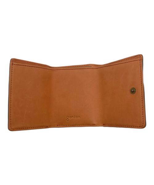 genten（ゲンテン）genten (ゲンテン) Piacere 小銭入れ付き三つ折り財布 モカの古着・服飾アイテム