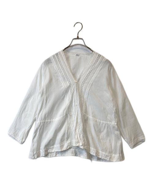 45R（フォーティファイブ・アール）45R (フォーティファイブ・アール) レースシャツ　505 3088 ホワイト サイズ:表示がないため不明の古着・服飾アイテム