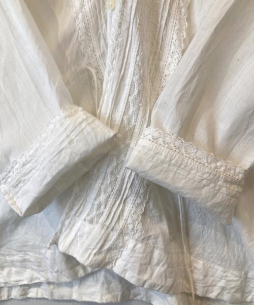 45R（フォーティファイブ・アール）45R (フォーティファイブ・アール) レースシャツ　505 3088 ホワイト サイズ:表示がないため不明の古着・服飾アイテム