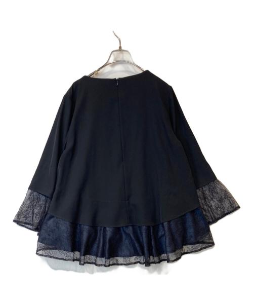 RUIRUE BOUTIQUE（ルイルエブティック）RUIRUE BOUTIQUE (ルイルエブティック) セットアップブラウス　PA1081 ネイビー サイズ:3Lの古着・服飾アイテム