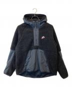 NIKEナイキ）の古着「ボア切替ハーフジッププルオーバー　BV3767-010」｜ブラック