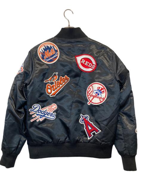 Majestic（マジェスティック）Majestic (マジェスティック) MLB ロゴワッペン 中綿スタジャン　MM23-ML-8F38 ブラック サイズ:Mの古着・服飾アイテム