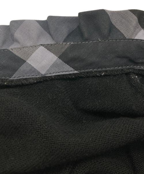 BLUE LABEL CRESTBRIDGE（ブルーレーベルクレストブリッジ）BLUE LABEL CRESTBRIDGE (ブルーレーベルクレストブリッジ) 襟チェック切替ニット　55N25-465-09 ブラック サイズ:38の古着・服飾アイテム