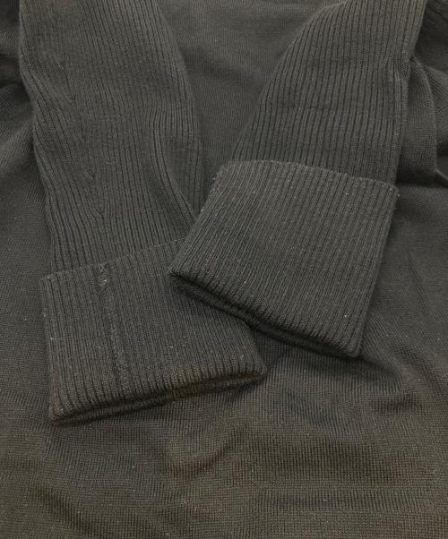 BLUE LABEL CRESTBRIDGE（ブルーレーベルクレストブリッジ）BLUE LABEL CRESTBRIDGE (ブルーレーベルクレストブリッジ) 襟チェック切替ニット　55N25-465-09 ブラック サイズ:38の古着・服飾アイテム