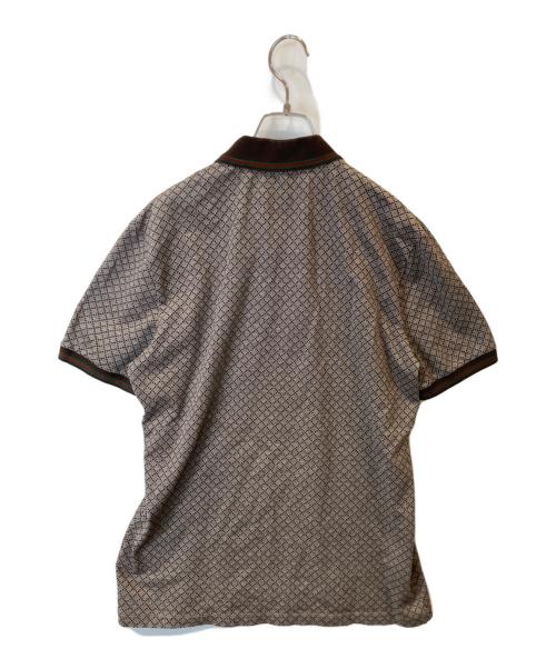 GUCCI（グッチ）GUCCI (グッチ) 総柄ポロシャツ 243877 X3526 ブラウン サイズ:XLの古着・服飾アイテム