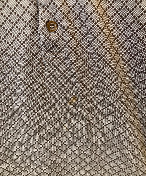GUCCI（グッチ）GUCCI (グッチ) 総柄ポロシャツ 243877 X3526 ブラウン サイズ:XLの古着・服飾アイテム