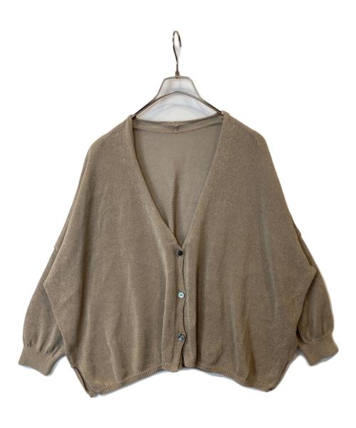 Spick and Span（スピック＆スパン）Spick and Span (スピックアンドスパン) ペーパーヤーンカーディガン　22080200970020 ベージュ サイズ:FREEの古着・服飾アイテム