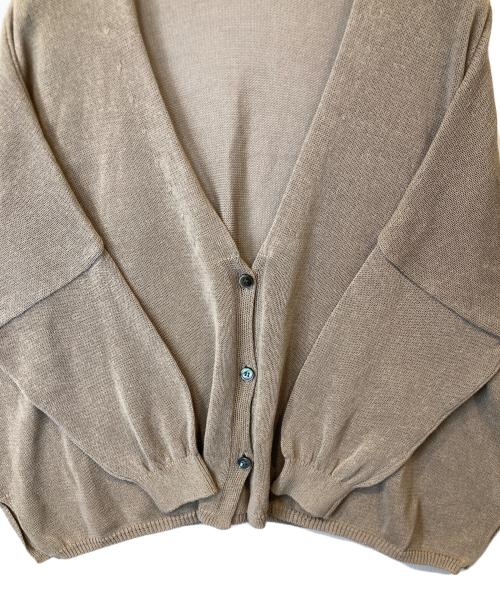 Spick and Span（スピック＆スパン）Spick and Span (スピックアンドスパン) ペーパーヤーンカーディガン　22080200970020 ベージュ サイズ:FREEの古着・服飾アイテム