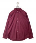 RALPH LAURENラルフローレン）の古着「長袖シャツ　710716303004」｜エンジ