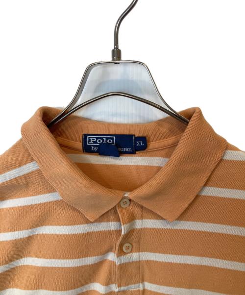 POLO BY RALPH LAUREN（ポロ バイ ラルフローレン）POLO BY RALPH LAUREN (ポロ バイ ラルフローレン) ボーダーポロシャツ ベージュ×ホワイト サイズ:XLの古着・服飾アイテム