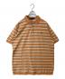 POLO BY RALPH LAUREN（ポロ バイ ラルフローレン）の古着「ボーダーポロシャツ」｜ベージュ×ホワイト