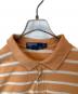 中古・古着 POLO BY RALPH LAUREN (ポロ バイ ラルフローレン) ボーダーポロシャツ ベージュ×ホワイト サイズ:XL：5000円