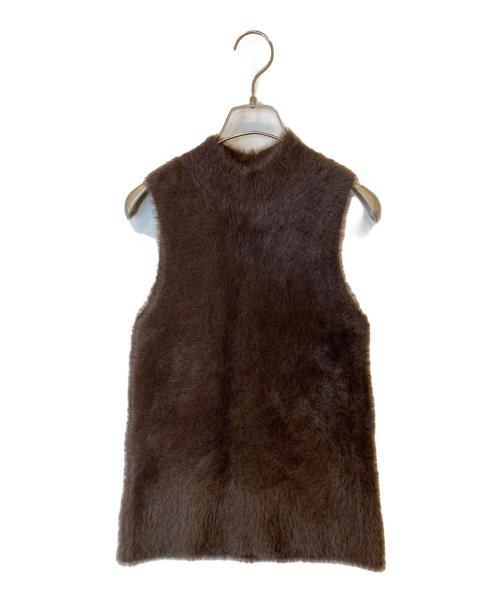 NATURAL BEAUTY BASIC（ナチュラルビューティーベーシック）NATURAL BEAUTY BASIC (ナチュラルビューティーベーシック) フェザーアメスリニット　017-4270803 ブラウン サイズ:Free 未使用品の古着・服飾アイテム