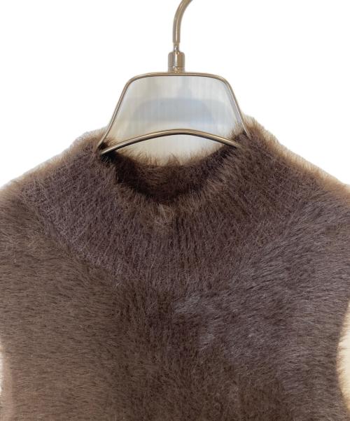 NATURAL BEAUTY BASIC（ナチュラルビューティーベーシック）NATURAL BEAUTY BASIC (ナチュラルビューティーベーシック) フェザーアメスリニット　017-4270803 ブラウン サイズ:Free 未使用品の古着・服飾アイテム