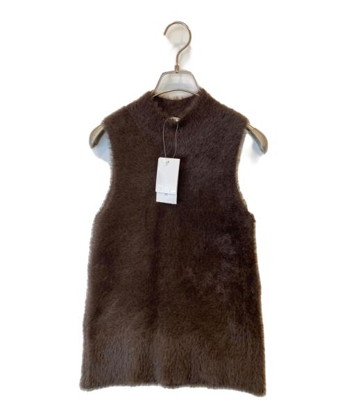 NATURAL BEAUTY BASIC（ナチュラルビューティーベーシック）NATURAL BEAUTY BASIC (ナチュラルビューティーベーシック) フェザーアメスリニット　017-4270803 ブラウン サイズ:Free 未使用品の古着・服飾アイテム