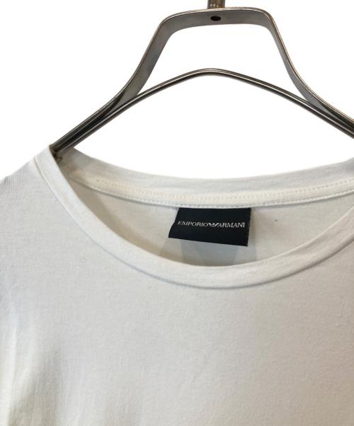EMPORIO ARMANI（エンポリオアルマーニ）EMPORIO ARMANI (エンポリオアルマーニ) クルーネックロングTシャツ 8N1T81 ホワイト サイズ:Lの古着・服飾アイテム
