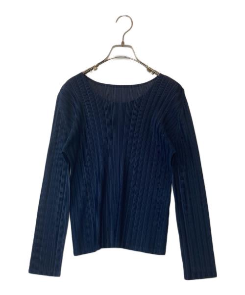 PLEATS PLEASE（プリーツプリーズ）PLEATS PLEASE (プリーツプリーズ) プリーツカットソー PP23FK351 ネイビー サイズ:3の古着・服飾アイテム