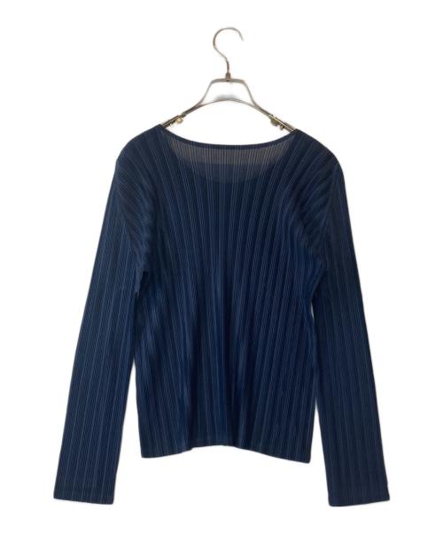 PLEATS PLEASE（プリーツプリーズ）PLEATS PLEASE (プリーツプリーズ) プリーツカットソー PP23FK351 ネイビー サイズ:3の古着・服飾アイテム