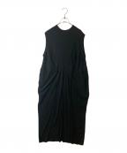 UNFILアンフィル）の古着「ロー シルク リブジャージ スリーブレス ドレス」｜ブラック