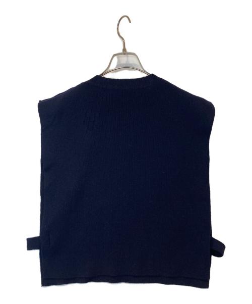 MIHOKO SAITO（ミホコ サイトウ）MIHOKO SAITO (ミホコ サイトウ) ニットベスト　MH-K0490 ネイビー サイズ:FREEの古着・服飾アイテム