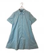 ）の古着「エンブロイダリー シャツドレス　KG972」｜スカイブルー