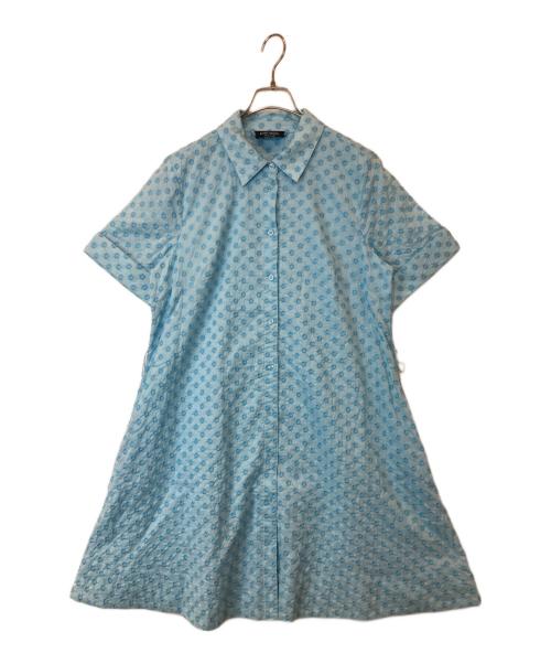 Kate Spade（ケイトスペード）Kate Spade (ケイトスペード) エンブロイダリー シャツドレス　KG972 スカイブルー サイズ:Mの古着・服飾アイテム