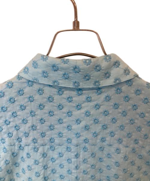 Kate Spade（ケイトスペード）Kate Spade (ケイトスペード) エンブロイダリー シャツドレス　KG972 スカイブルー サイズ:Mの古着・服飾アイテム