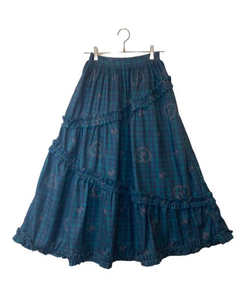 axes femme（アクシーズファム）axes femme (アクシーズファム) おさんぽテリア柄スカート LD291X04S グリーン サイズ:Mの古着・服飾アイテム