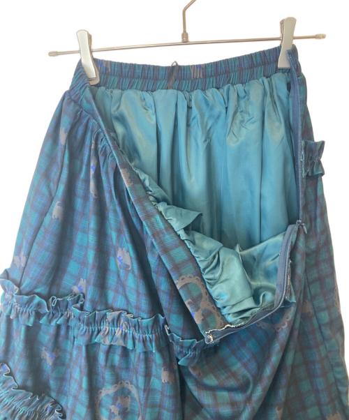 axes femme（アクシーズファム）axes femme (アクシーズファム) おさんぽテリア柄スカート LD291X04S グリーン サイズ:Mの古着・服飾アイテム