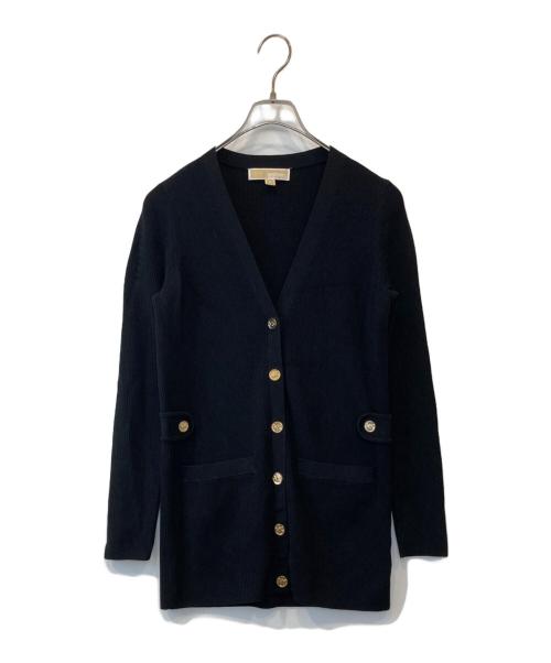 MICHAEL KORS（マイケル・コース）MICHAEL KORS (マイケルコース) button-up ribbed cardigan MS460W833D カーディガン ブラック サイズ:Sの古着・服飾アイテム