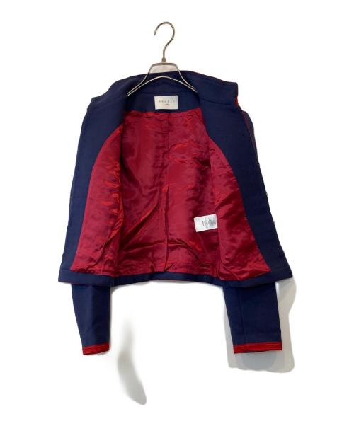 Sandro（サンドロ）Sandro (サンドロ) スタンドカラージャケット ネイビー サイズ:36の古着・服飾アイテム