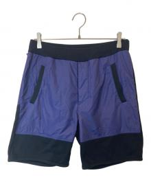 Acne studios（アクネ ストゥディオス）の古着「ナイロン切替スウェットハーフパンツ　14SS」｜ブラック