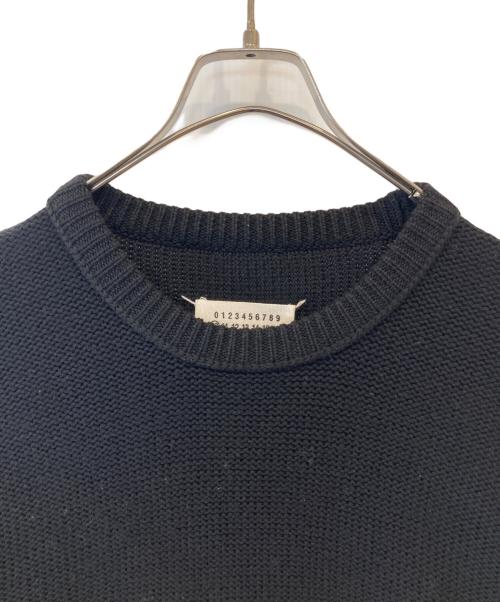 Maison Margiela（メゾンマルジェラ）Maison Margiela (メゾンマルジェラ) チェック柄ウールニット　50 HA262 ブラック サイズ:Mの古着・服飾アイテム