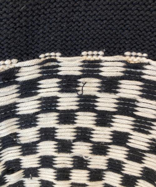 Maison Margiela（メゾンマルジェラ）Maison Margiela (メゾンマルジェラ) チェック柄ウールニット　50 HA262 ブラック サイズ:Mの古着・服飾アイテム