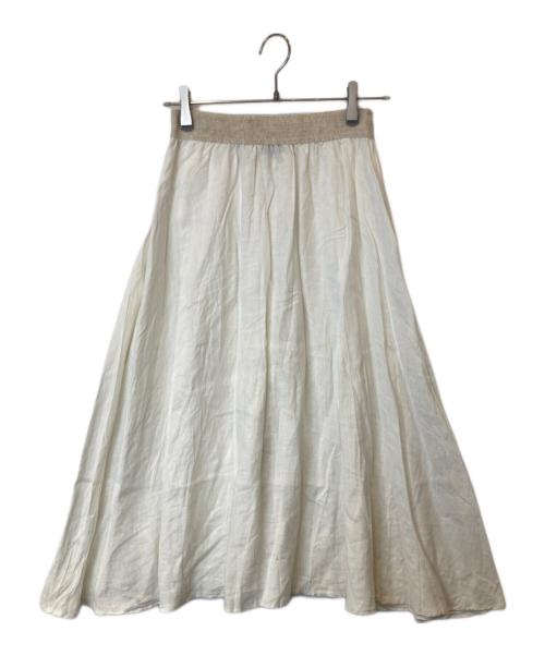 O'NEIL OF DUBLIN（オニールオブダブリン）O'NEIL OF DUBLIN (オニールオブダブリン) リネンスカート ホワイト サイズ: US6の古着・服飾アイテム
