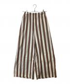 BASERANGEベースレンジ）の古着「stave pants」｜ホワイト×ブラウン