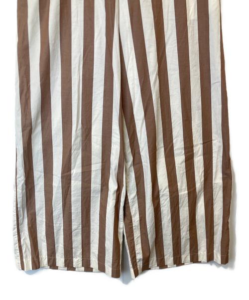 BASERANGE（ベースレンジ）BASERANGE　 (ベースレンジ) stave pants ホワイト×ブラウン サイズ:XSの古着・服飾アイテム