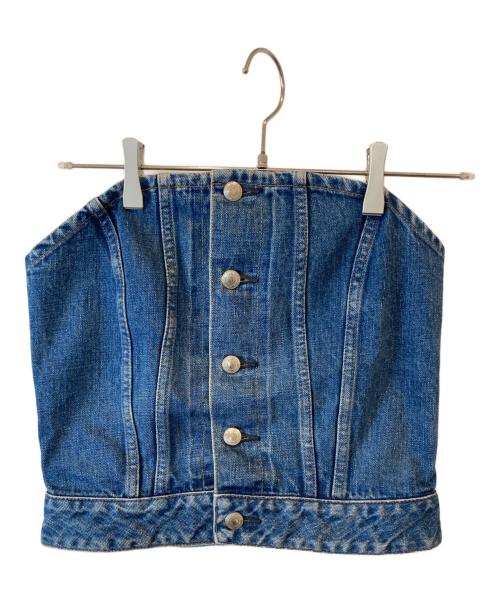 HYKE（ハイク）HYKE (ハイク) DENIM STRAPLESS TOP インディゴ サイズ:2の古着・服飾アイテム