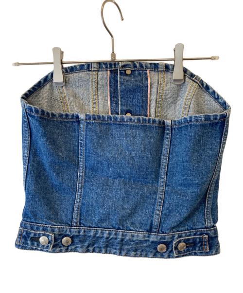 HYKE（ハイク）HYKE (ハイク) DENIM STRAPLESS TOP インディゴ サイズ:2の古着・服飾アイテム